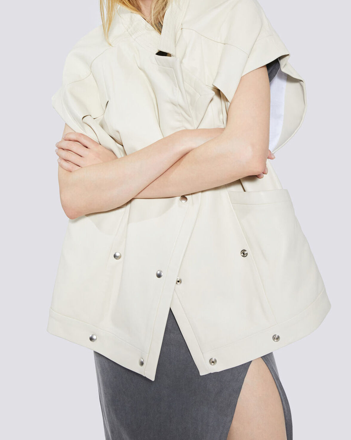 HAMAL OVERSIZED DOUBLE BREASTED LEATHER JACKET image number null